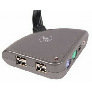 HUB A4Tech MS-8 Master USB-2.0 4Port, Headset & PS/2 - Extension port