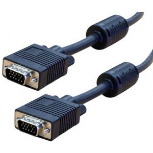 Cable VGA Premium 10.0m, HD15M/HD15M dual-shielded w/2*ferrite core cable, blister