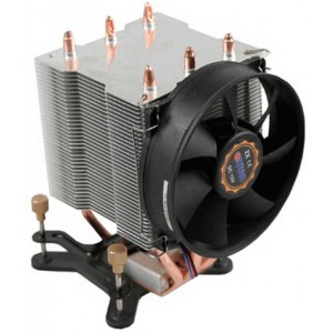 CPU Cooler Titan TTC-NK34TZ/RF(BX), s775, 2400 rpm, fan 90X90X25 мм, 27dB, 42CFM, heat pipes, медная подошва