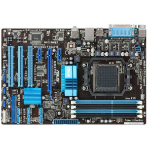 ASUS M5A78L LE, Socket AM3+/AM3, AMD 760G/SB710, FSB up to 5200, HT3.0, Dual 4xDDR3-2000, 1xPCIe X16, 1xATA133+ 6xSATA2, RAID, ALC 887 7.1ch HDA, GigaBit LAN, 125W, ATX