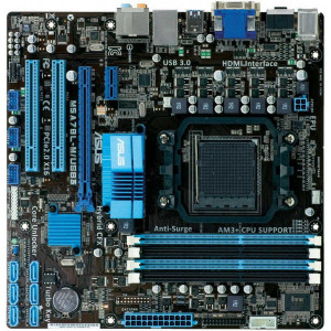 MB SAM3/AM3+ ASUS M5A78L (AMD760G/SB710, ATX) 5.2 GT/s, 4xDDR3 (2000 O.C./1866 O.C./1800 O.C./1600/1333/1066), Max. 16G,EPU, 1xPCI-Ex16, 3xPCI+2xPCI-Ex1, 6xSATA 3GB/s, RAID 0/1/10, 1xPATA,10xUSB, Gbit LAN,HD Audio 8ch.100% All High-quality Conductive Poly
