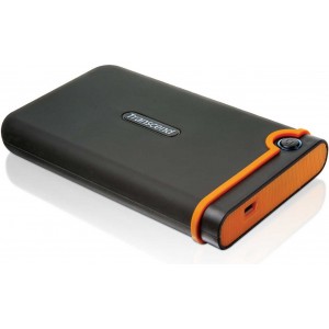 500 GB Transcend External 2.5" HDD StoreJet 25M Rubber Grey, One Touch Backup, USB2.0, Anti-Shock