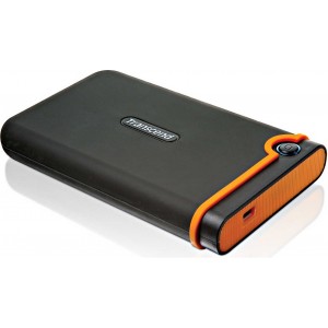 750GB (USB2.0) 2.5" Transcend "StoreJet 25M2", Rubber Grey, Anti-Shock, One Touch Backup