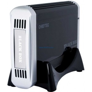 3.5" SATA HDD External Case (USB3.0) Chieftec CEB-35S-U3, Alu, Black-Silver, External Power