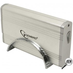 3.5" PATA HDD External Case (USB2.0) Gembird "EE3-UNAS-1", Alu, Silver