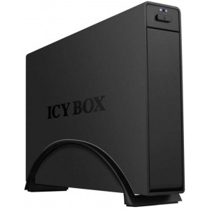 RaidSonic ICY BOX "IB-366StU3-B" External enclosure for 3.5" SATA HDD, USB3.0(5Gb/s), Aluminium, EasySwap®, Horizontal or vertical with stand, Black