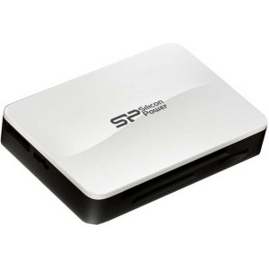Silicon Power SPC39V1W USB2.0/3.0 Card Reader,White  (All-in-1), with 50cm USB3.0 cable