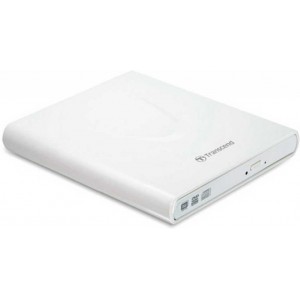 Transcend TS8XDVDRW DVD-RW Drive External Slim,White,(USB2.0), Retail