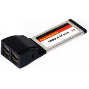ExpressCard/34mm, USB 2.0, 4 port, PCMCIAX-USB24