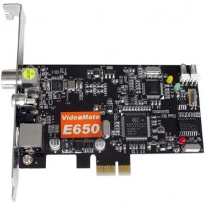 TV Tuner COMPRO VideoMate Hybrid E650F, PCI-E COMPRO PCI Express Hybrid Digital and Analog TV/FM/Capture card, w/Conexant CX23885 chipset, W/FM, W/Stereo, W/Power Up, MCE IR Remote Control, IR cable, FM Antenna, 6 in 1 video/audio input cable with Y/Cb/Cr