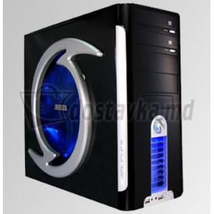 Case ATX MID. TOWER Legenda H-550B Silver, w/o PSU, FRONT FAN12CM, USB2.0, HD Audio, Dim.: 460x200x440mm