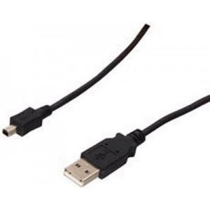 Cable Mini USB2.0,  Mini B - AM, 1.8 m,  Black,  APC Electronic, UC5007