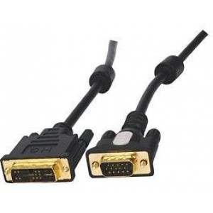 Cable DVI M TO VGA M,1.8M,DVV008,WIRE 24C+5 GOLD 30AWG WITH MAGNET