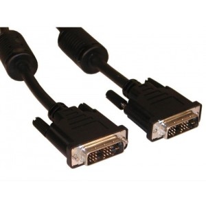 Cable DVI M TO DVI M,10M,DVD1004-10m,BLACK,WIRE 24+1 GOLD 30AWG WITH FERRITE