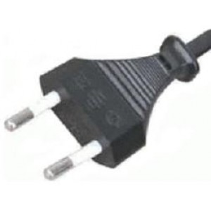 Power Cord H05VVH2-F, 2.5A 250V plug, 2X1.00mm2, 1.8M+ socket
