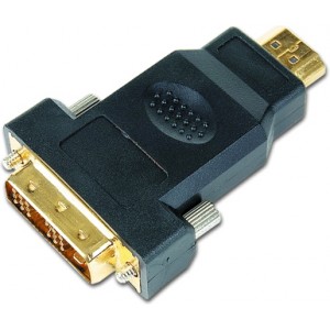 Adapter Gembird "A-HDMI-DVI-1", HDMI to DVI male-male adapter with gold-plated connectors, bulk HDMI 19pin male and DVI 18+1pin male connectors. High-Definition Multimedia Interface (HDMI) is the first industry-supported digital audio/video interface. HDM
