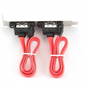 Gembird CCSATA2RECEPTACLE  eSATA back panel bracket for 2 internal SATA ports