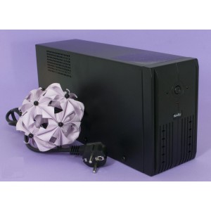 Hardity UP-650, UPS with AVR, 650VA, 2x Schuko outlets, 1x7AH, AVR: 165-275V, Black