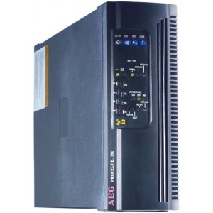 AEG Protect B.750 Tower Line-Interactive UPS, 750VA/500W, AVR, LED bar graph, true sinusoidal waveform, 161–276V range, max.5min rated-load, USB/RS232, 4xIEC320, exp/com.slot, RJ11/45 protection, fan, sw, rackmount kit optional