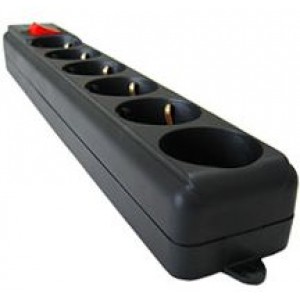 Surge Protector Power Cube, 6 Sockets, 3 m, Black