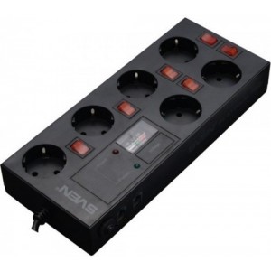 Surge Protector Sven Platinum Pro, 6 Sockets, 1.8m, BLACK, flame-retardant material