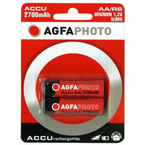 AgfaPhoto NiMh-Akku, Mignon AA, HR6, 2.700 mAh, Blister*2