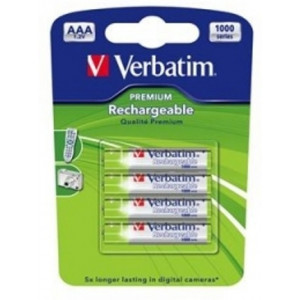 Verbatim Battery NI-MH R03/AAA 970mAh Pack*4