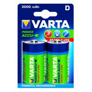 Varta Power Accu  HR20, D, 3000mAh, 1.2V, NiMH, 56720
