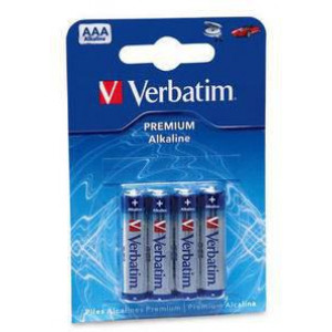 Verbatim AAA Alkaline Battery 4 Pack, 49920