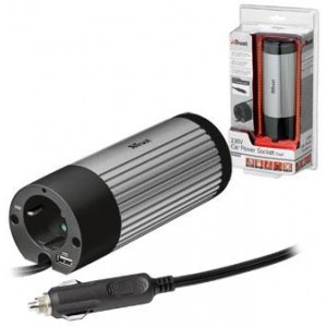 Inverter Trust 230V Car Power Socket Dual PW-2770p 100W power inverter that supplies 230V (AC) from the 12V (DC) cigarette lighter connection of your car, With USB charge connection to power/charge your (TomTom) navigation system, iPod, mobile phone or ot