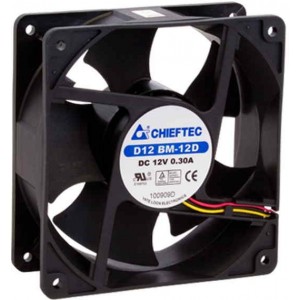 PC Case Fan Chieftec AF-1238B Ball Bearing (120x120x38 mm, 30 dBA, 2000 RPM, 60 CFM)