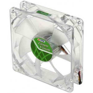 Cooler 80x80x25 mm w. Z Bearing, DC12V, Green Fan. With auto-restart & auto-shutdown function.