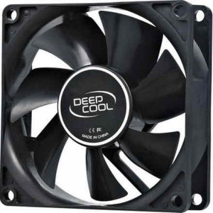 80mm Case Fan - DEEPCOOL "XFAN 80" Fan, 80x80x25mm, 1800rpm, <20dBa, 21.8CFM, Hydro Bearing, Big 4Pin Molex, Black