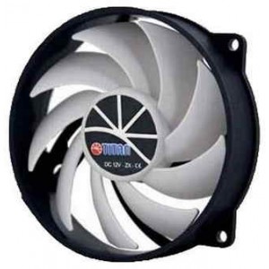 Titan TC TFD-9525H12ZP/KU(RB) /KUKRI Fan, 95x95x25mm, 900~2600rpm, <10-25dBa, 18-53CFM, Z-bearing, PWM, 4pin, Nine massive kukri-shaped blades, Absorption nails