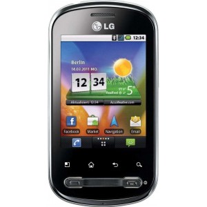 Телефон LG P350 Titanium Black
