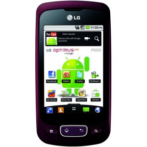Телефон LG P500 Metallic Wine