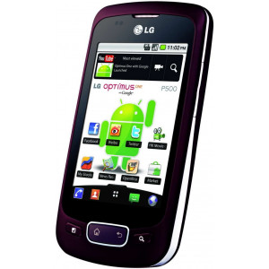 Телефон LG P500 Metallic Wine