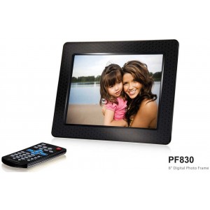 Digital Photo Frame Transcend "T.photo 830", Black (4GB, 8" 4:3 800x600, USB/Cards Slot, MP3, MPEG1)