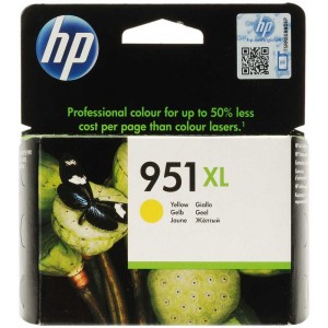 HP 951XL Yellow Officejet Ink Cartridge, for Officejet Pro 8100/8600 Printer, 1500 pages
