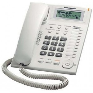 Телефон Panasonic KX-TS2388UAW, White, LCD, AOH, Caller ID, Sp-phone