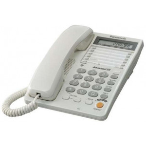 Телефон Panasonic KX-TS2365RUW (12-зн. ЖК-дисплей, SP-Phone, авто набор на 28 абонентов, автодозвон, время разговора, tone/pulse, pause, mute)