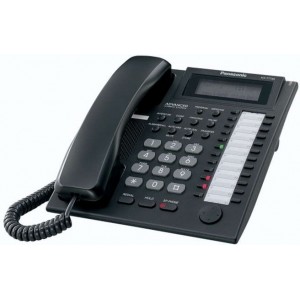 APT Panasonic KX-T7735UA-B, Black Аналоговый системный телефон, совместим с АТС  KX-TEB,TES,TEM и KX-TDA, 3-стр. ЖК-дисп. с подсветкой, поддержка кириллицы, спикерфон, 12 прогр. кнопок c двухцветной индикацией, 12 прогр. кнопок без индикации, разъём для г