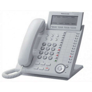 DPT Panasonic KX-DT343UA, White Цифровой системный телефон, совместим с АТС Panasonic серии TDE/NCP, TDА (версия ПО 5.00 и выше), поддерж. беспров. гарнитур Bluetooth, ЖК-дисплей (3 строки) с подсв. и с поддерж. кириллицы, спикерфон, 24 прогр-х кнопки лин