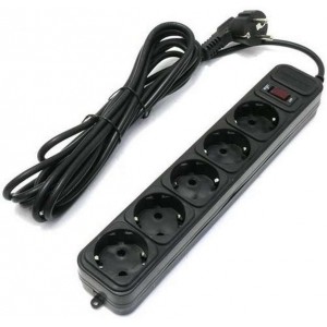Surge Protector   5 Sockets,  3.0m, Power Cube, black, SPG3-B-10PPB