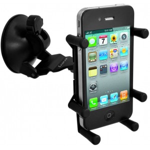 LUXA2 H5 LH0008 CarMount for iPhone3G/3GS/4/4S&iPodClassic/Touch, Rotatable, Aluminum, Black