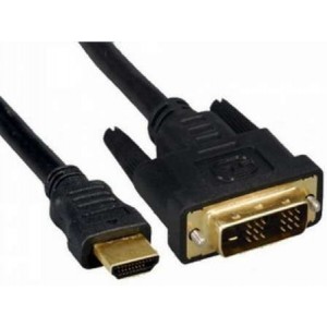 Cable HDMI to DVI 3.0m Gembird, male-male, GOLD, 18+1pin single-link, CC-HDMI-DVI-10