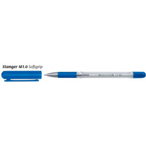 Ручка шариковая STANGER M1 Softgrip/4 ассорти