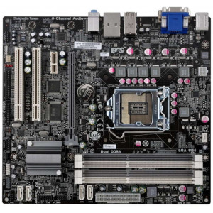 MB S1155 ECS H61H2-M (V1.0)  (Intel H61, mATX) 5GT/S DMI, 4xDDR3(1333/1066 ) up to 16GB ,DVI, VGA,PCI-Ex.16x1, PCIx2 + PCI-Ex.1x1,4xSATA 3.0GB/s,8xUSB2.0,2xUSB 3.0,1xGbit LAN,Audio 6ch.,