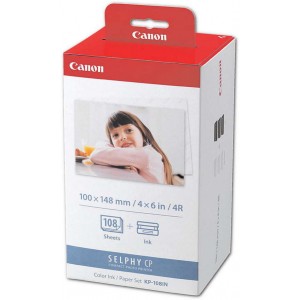 Paper Canon KP-108IN (Color Print Paper + Ink Cassette) 100x148mm, 108 pages for CPseries