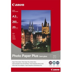 Paper Canon SG-201, 10"x12" (250x300mm), Photo Plus Semi-gloss (Satin), Quality 2*, 260 g/m2, 20 pages
